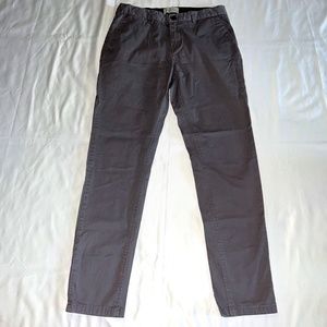 Men's Scotch & Soda Chino Grey Charcoal Pants Stuart Size 29 x 30